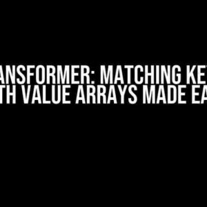 Jolt Transformer: Matching Key Array with Value Arrays Made Easy