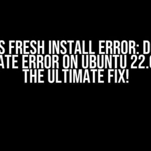 MicroK8s Fresh Install Error: dqlite TLS Certificate Error on Ubuntu 22.04 (VM) – The Ultimate Fix!